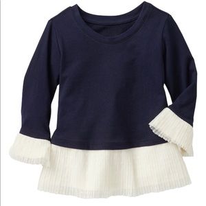 NEW Gap Mix-media navy long-sleeve